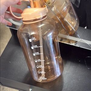 Amber Water Jug with Measurements